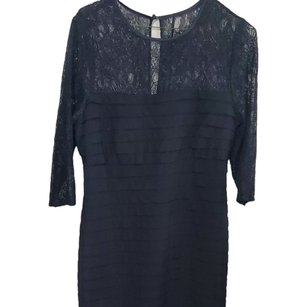 Adrienne pappell size 12 slimming black holiday dress